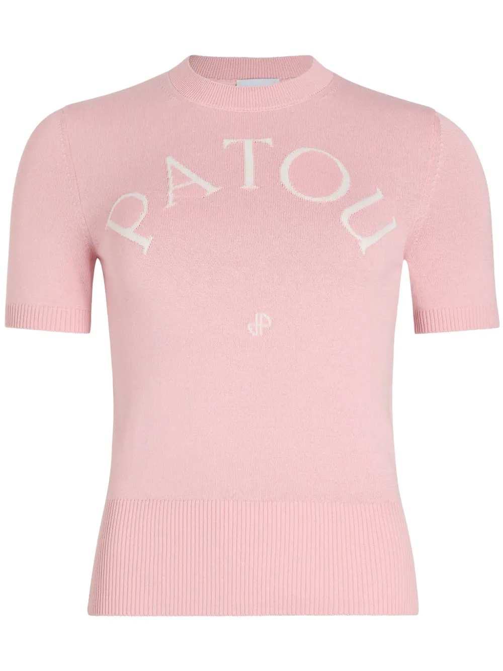 Patou T-shirt met logo-jacquard Roze