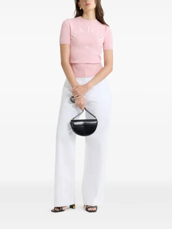 Patou ロゴジャカード ニットTシャツ