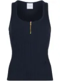 Patou scoop-neck ribbed tank top - Blue