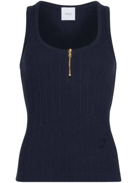 Patou scoop-neck ribbed tank top