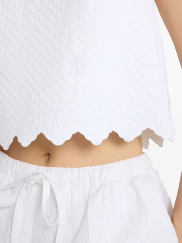Patou キルティング クロップドトップ | ホワイト | FARFETCH JP