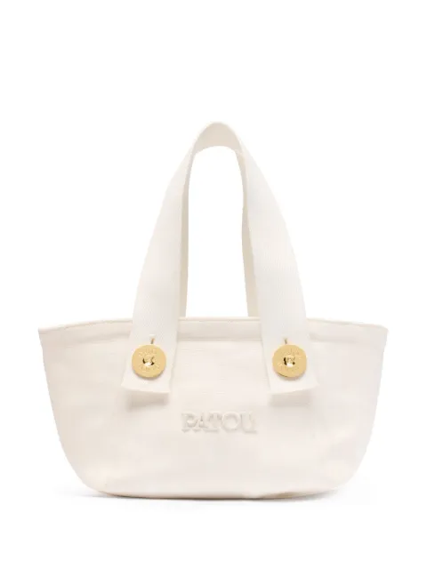 Patou small logo-embroidered trapeze-design tote bag