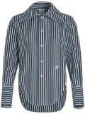 Patou striped organic-cotton shirt - Blue