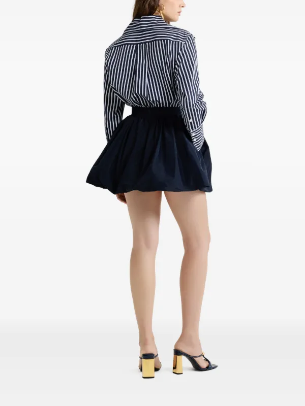 【Patou】パトゥ ストライプ シャツドレス トップ Patou ストライプ シャツ | ブラック | FARFETCH JP