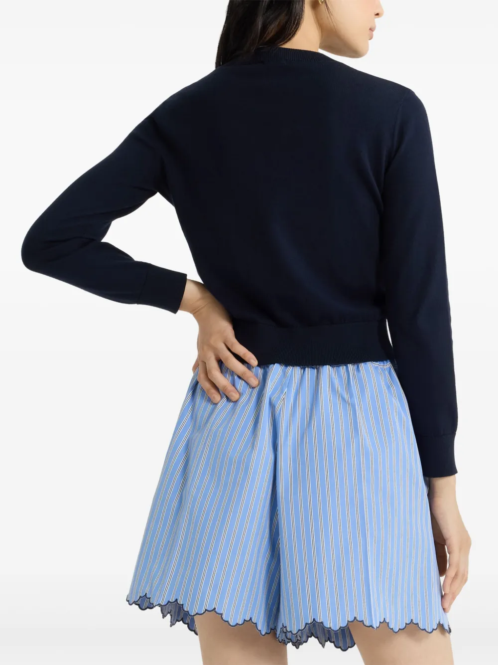 Patou JP katoenen vest met monogram Blauw