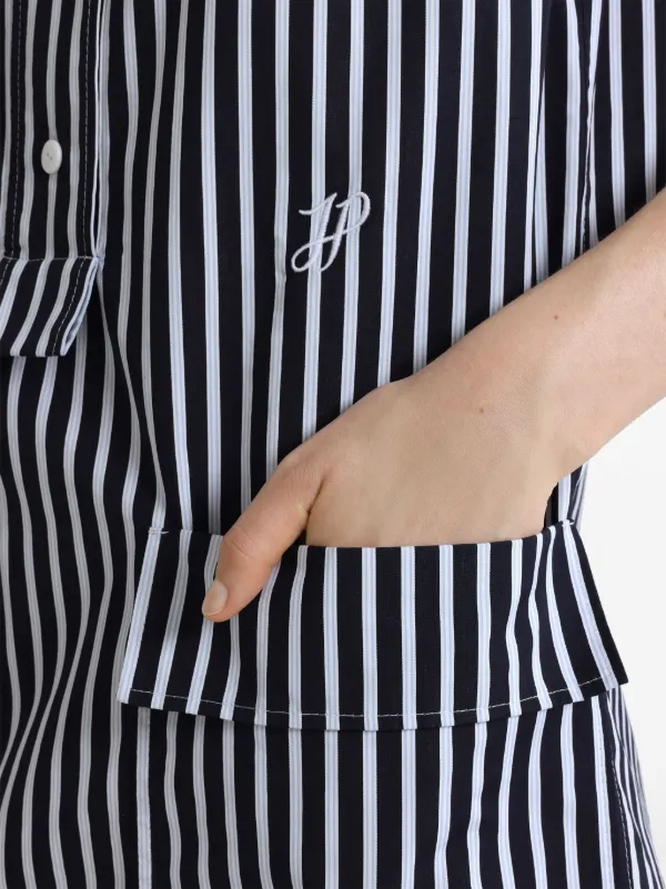 Patou ストライプ ミニシャツドレス | ブルー | FARFETCH JP