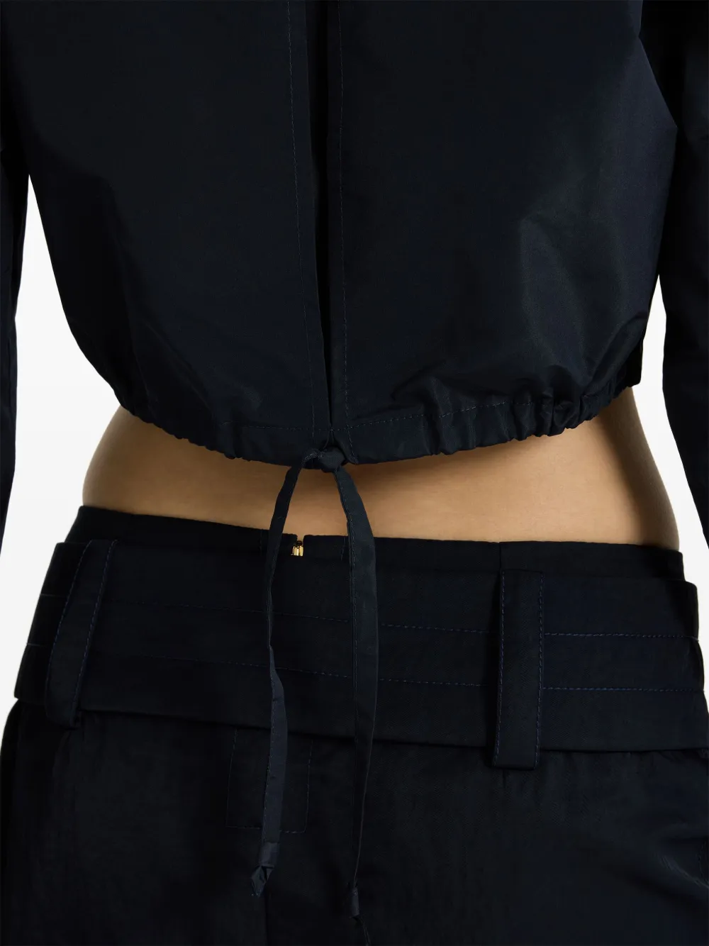 Patou Cropped faille blouse Blauw