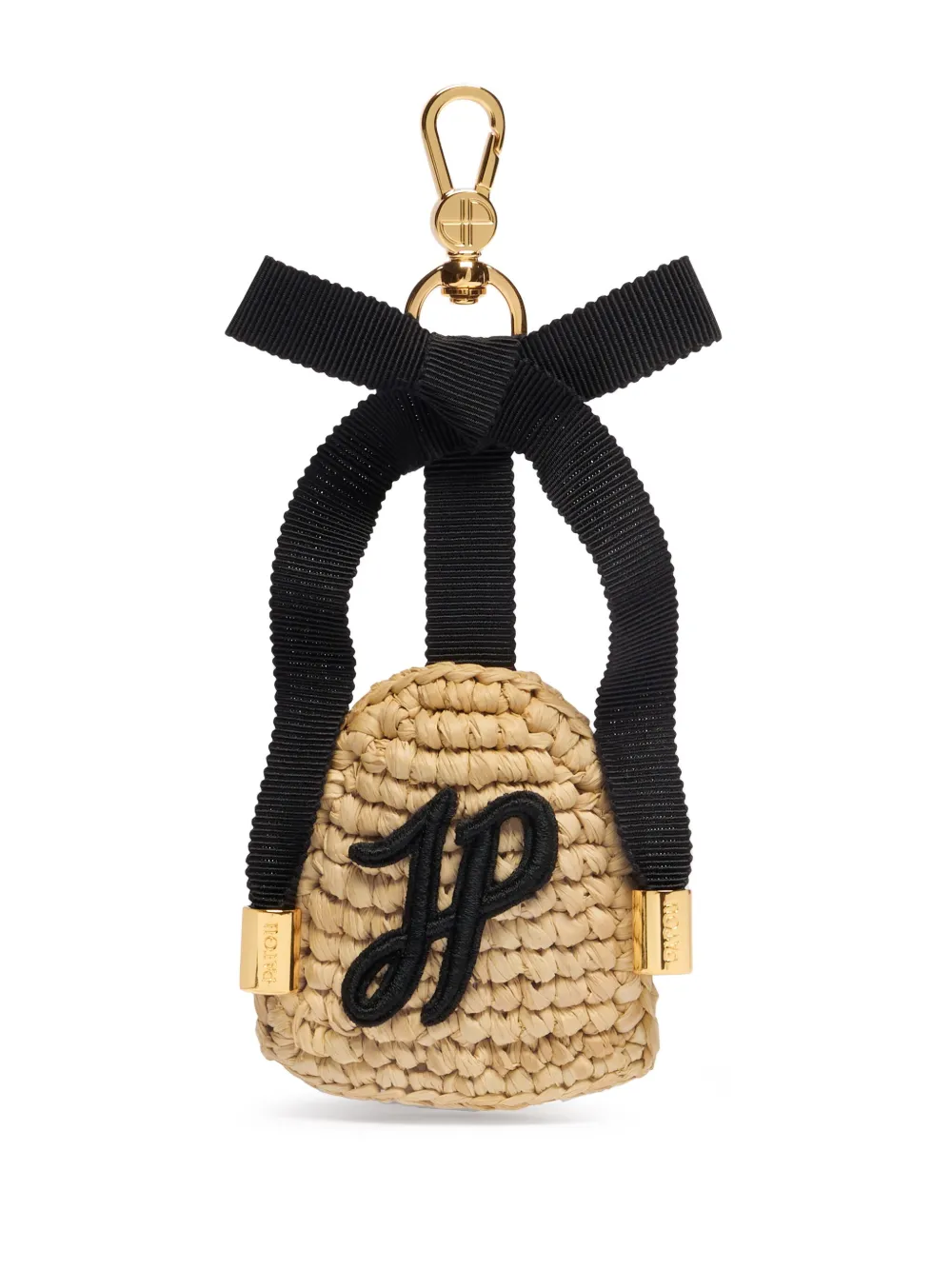 Patou Jp Logo Bell-shaped Key-ring In Neutrals