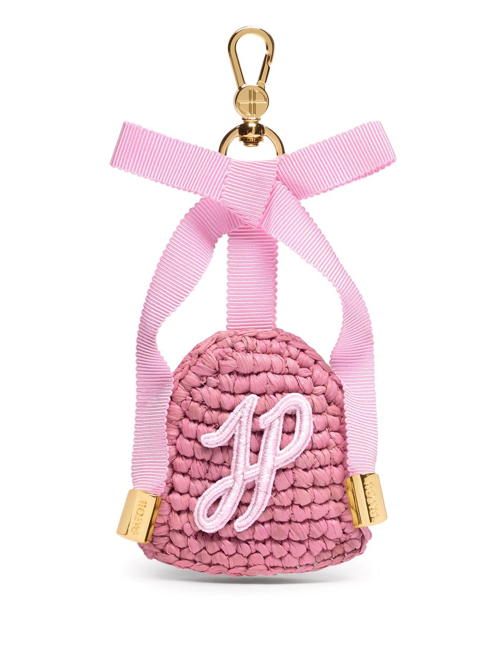 Patou logo-patch keychain - Pink