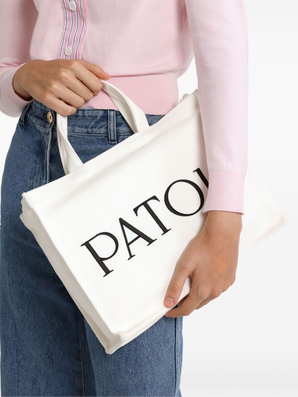 Patou Shopper met logo - Wit