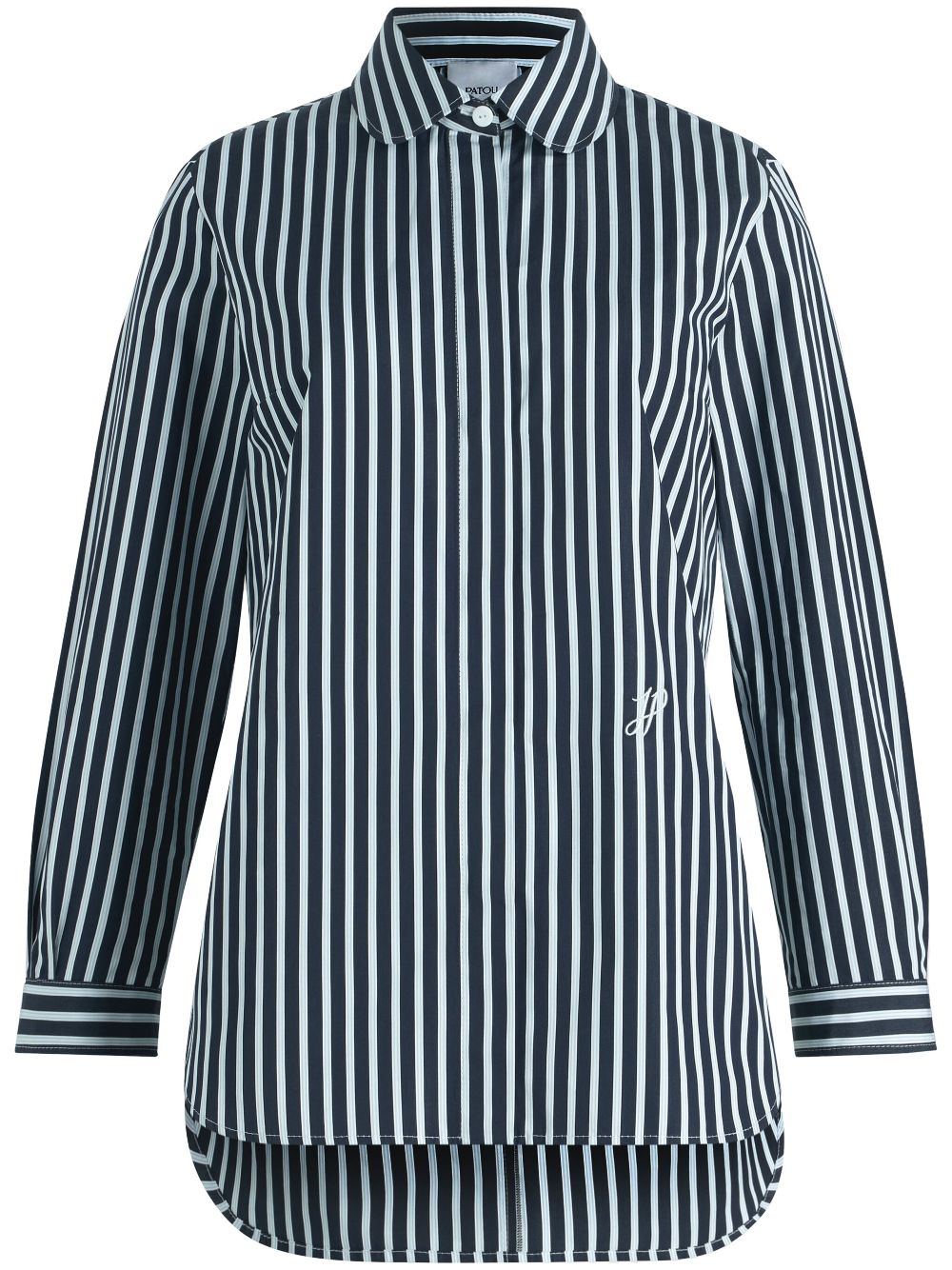 striped poplin shirt