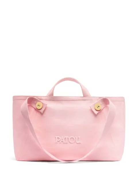 Patou large logo trapeze-design canvas tote bag