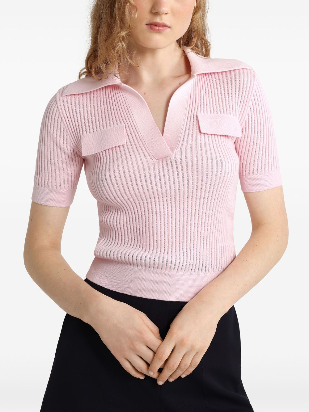 Patou Gebreide polotop - Roze