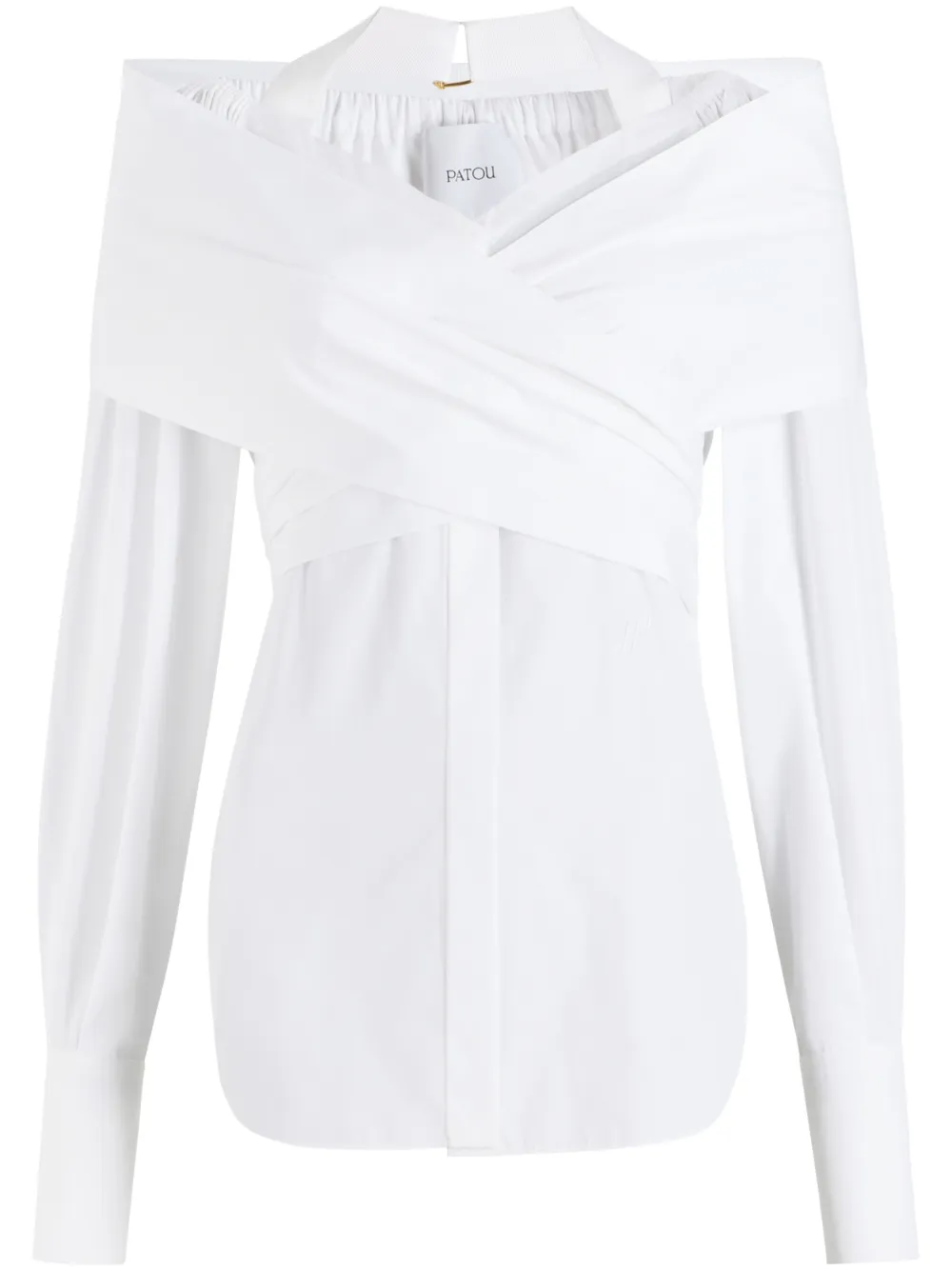 Patou Blusa de popeline com transpasse | Branco | Image 1