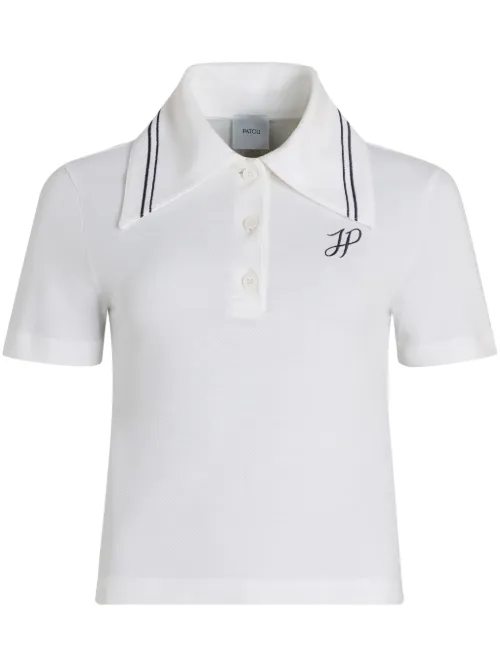 Patou polo à logo brodé - Blanc - Patou - Modalova