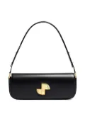 Patou Le Lock leather shoulder bag - Black