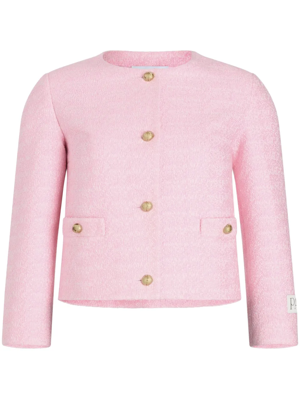 collarless jacket