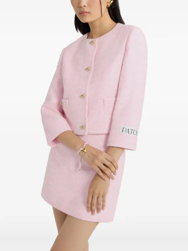 Patou ノーカラー ジャケット | ピンク | FARFETCH JP