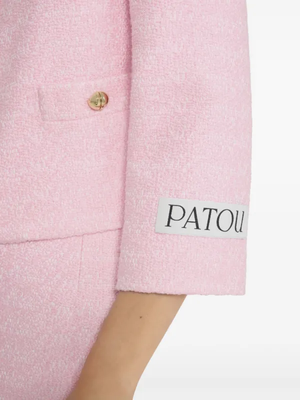 関税送料込★PATOU ノーカラージャケット Patou ノーカラー ジャケット | ピンク | FARFETCH JP