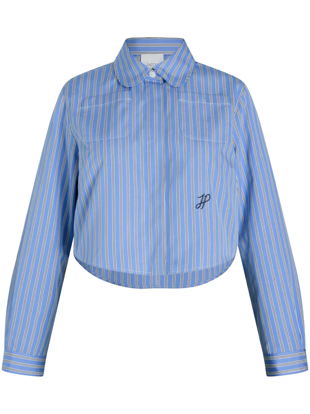 Patou camisa corta de popelina estampada | azul | Image 1