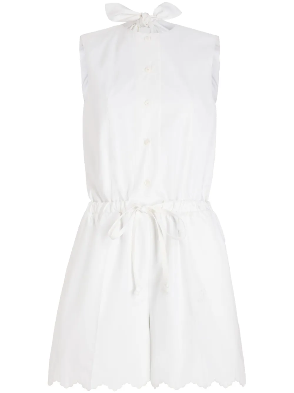 open-back poplin playsuit