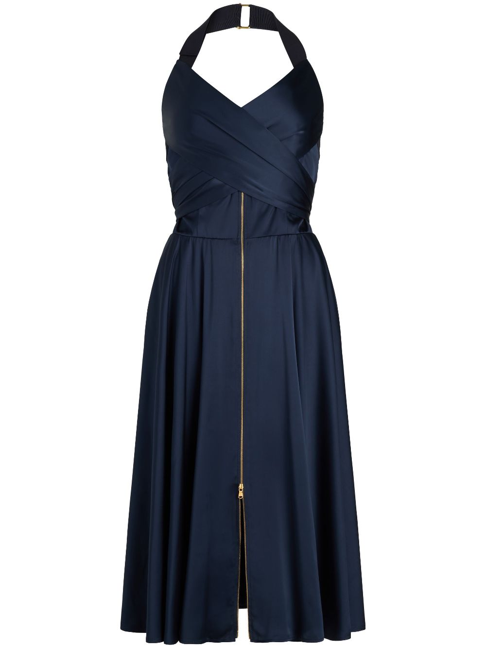 halterneck midi dress