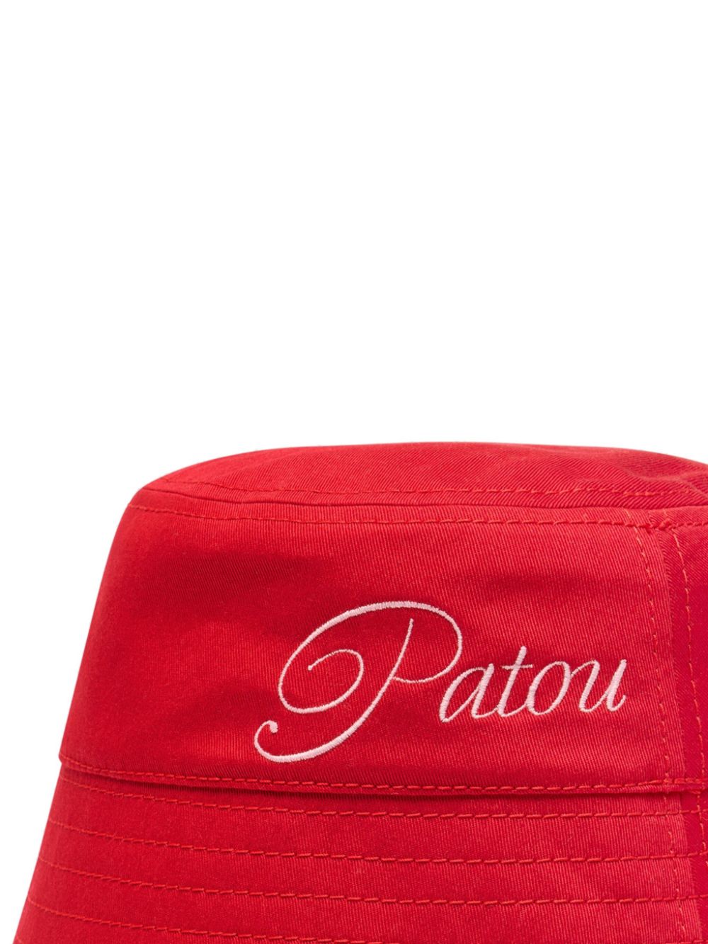 Patou logo-embroidered bucket hat - Rood