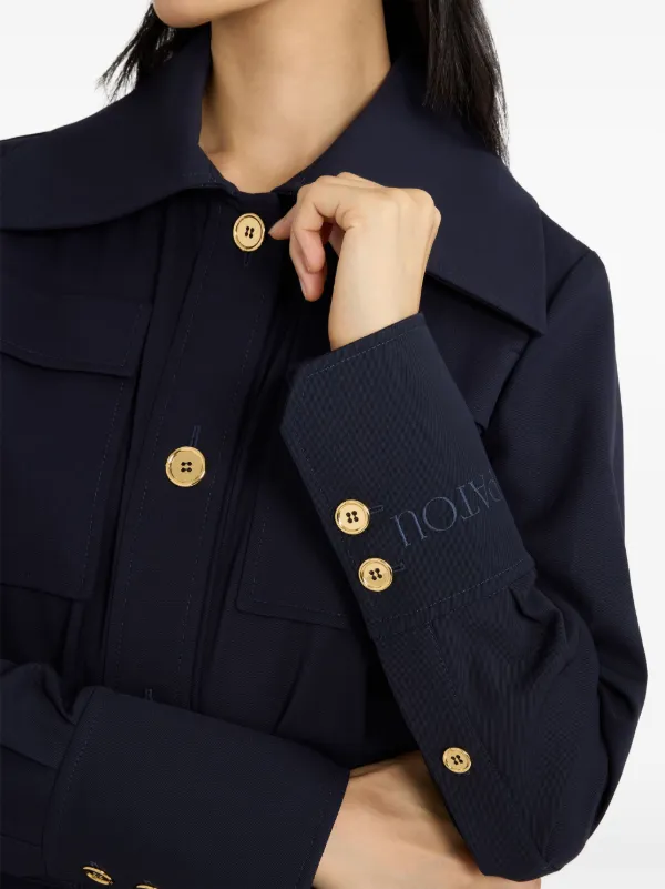 Patou Safari Twill Jacket | Blue | FARFETCH