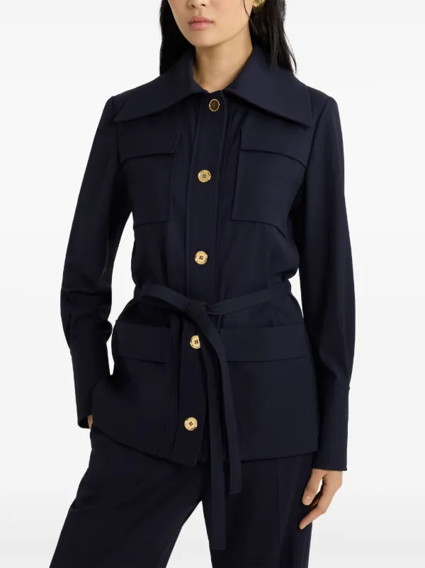 Patou Safari Twill Jacket | Blue | FARFETCH