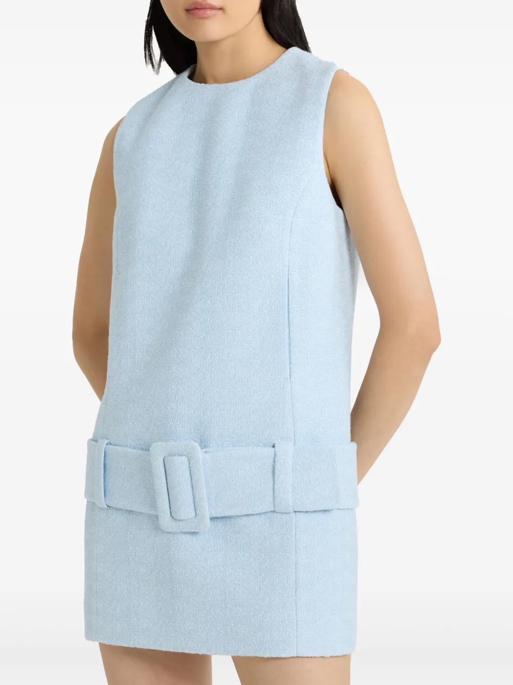 Patou Mini-jurk met ceintuur Blauw