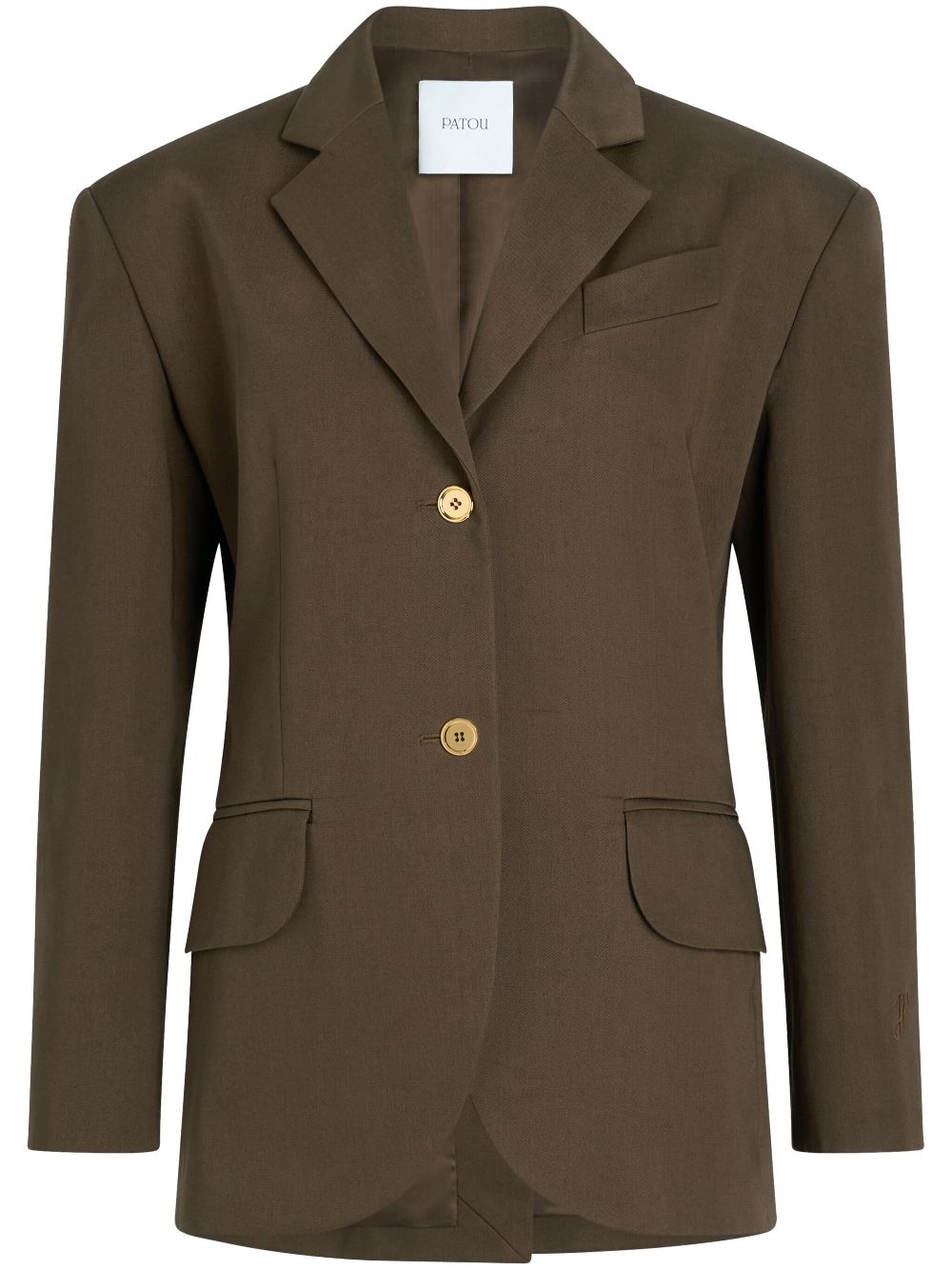 gabardine belted blazer