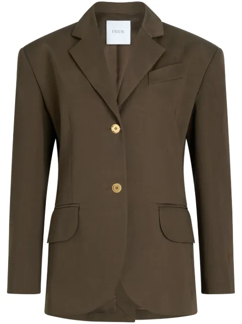 Patou veste en gabardine à taille ceinturée