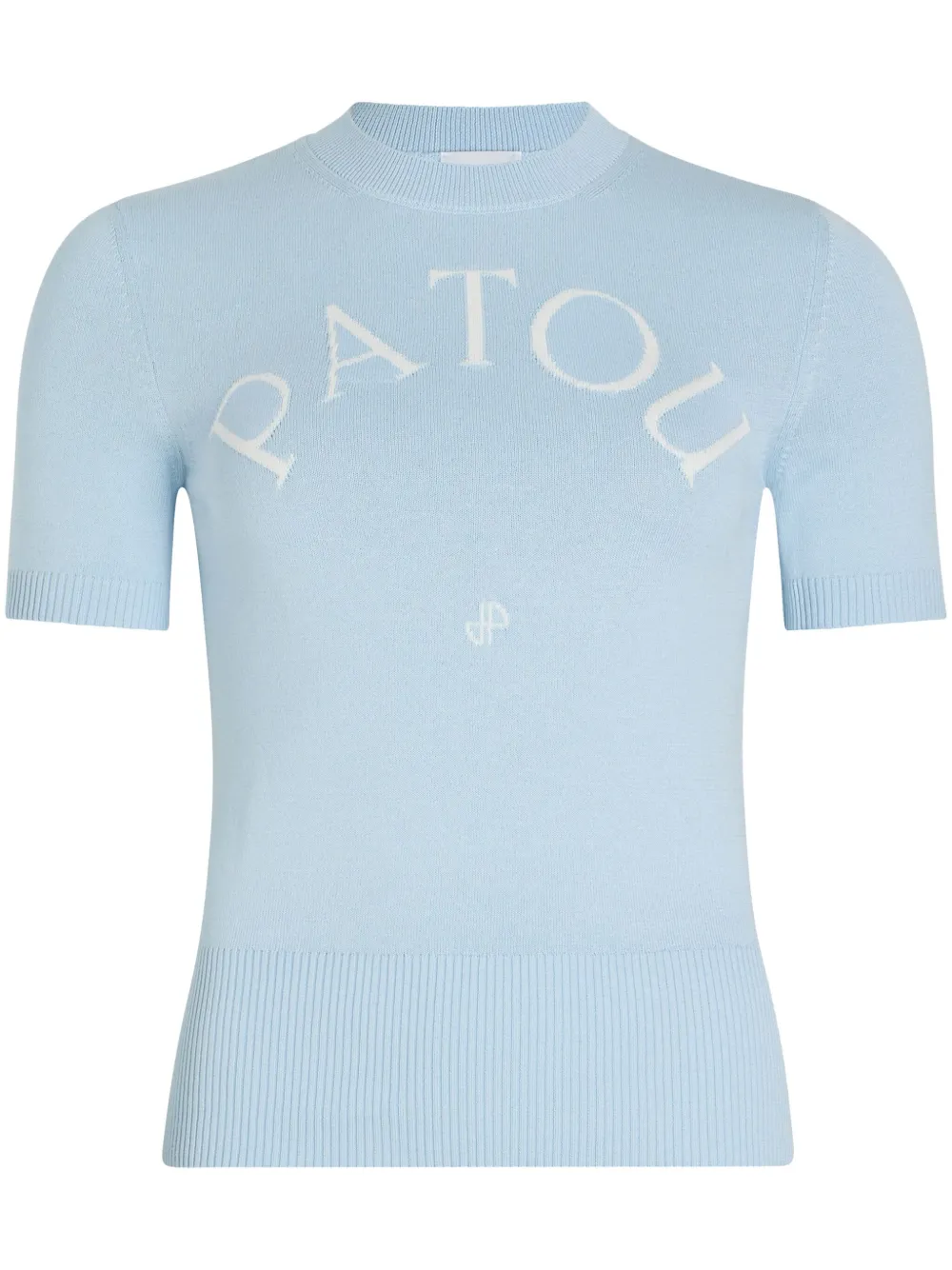 Patou T-shirt met logo-jacquard Blauw