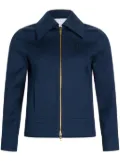 Patou zip-up cropped twill jacket - Blue