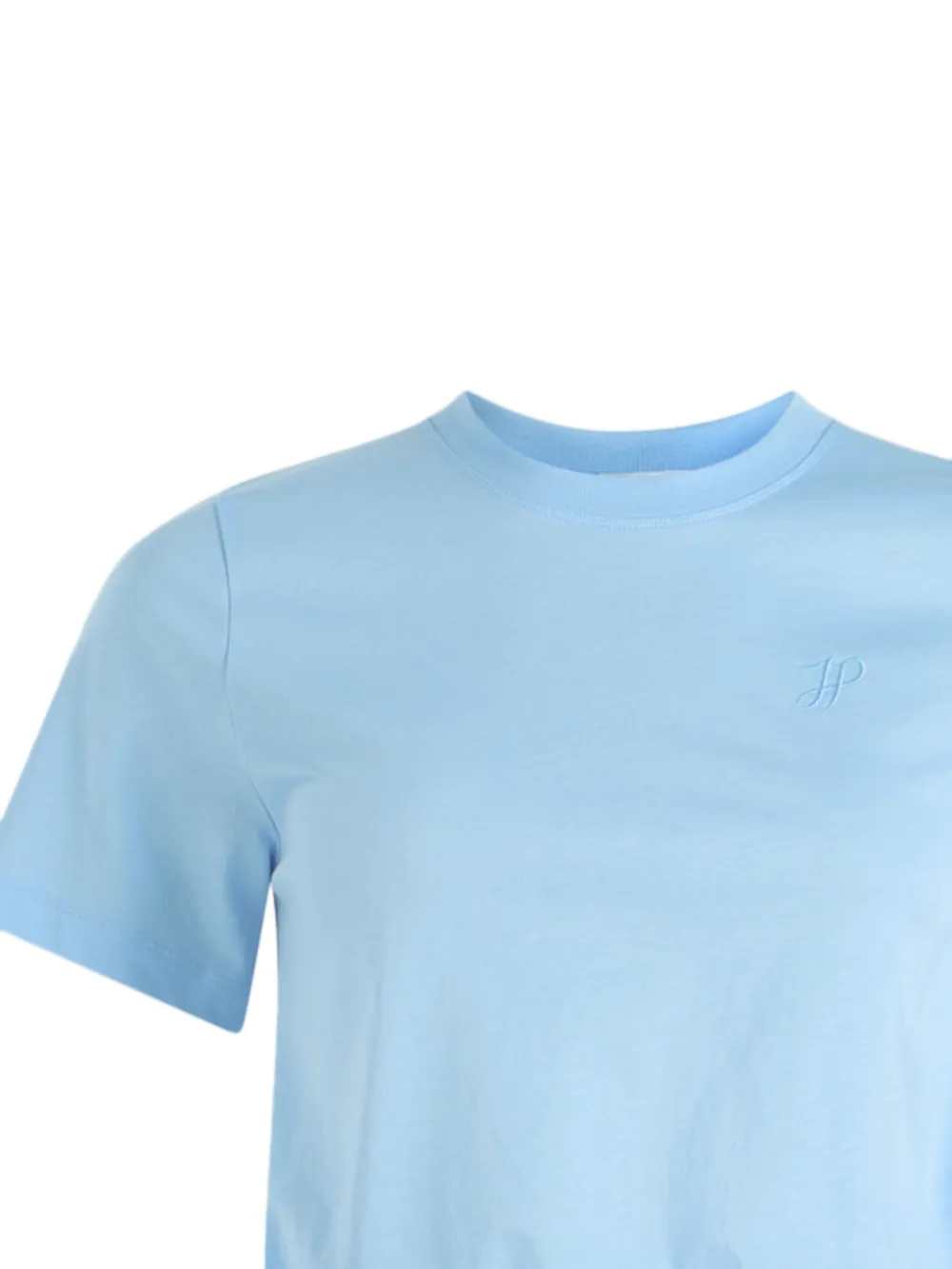 Patou T-shirt met open rug van biologisch katoenen Blauw
