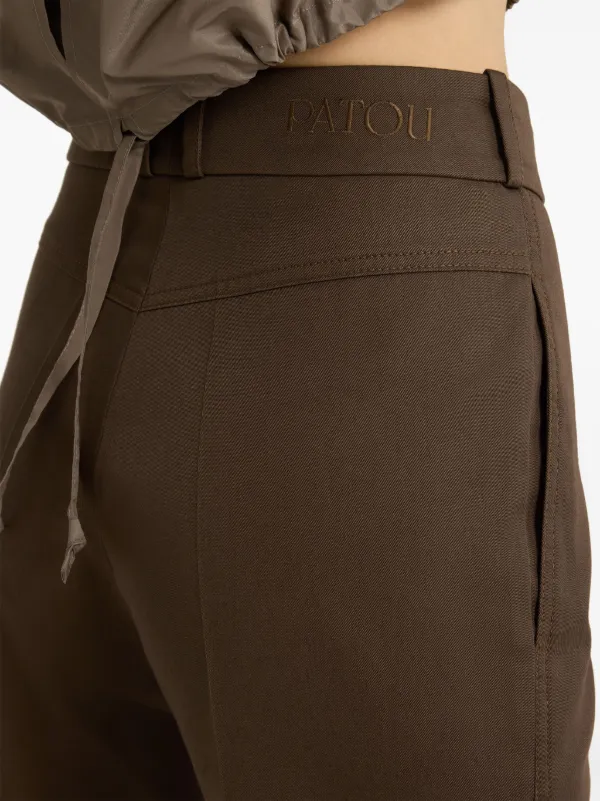 Patou ギャバジン フレアパンツ | グリーン | FARFETCH JP