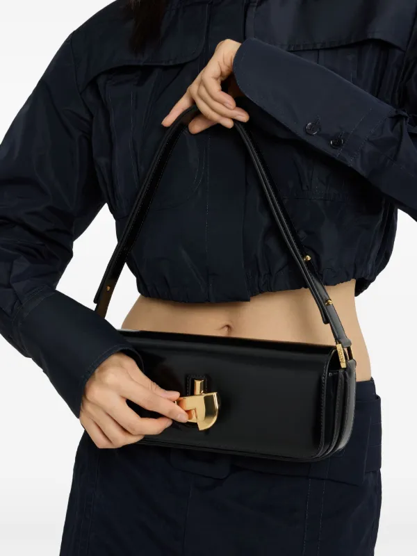 Patou Le Lock レザーショルダーバッグ | ブラック | FARFETCH JP