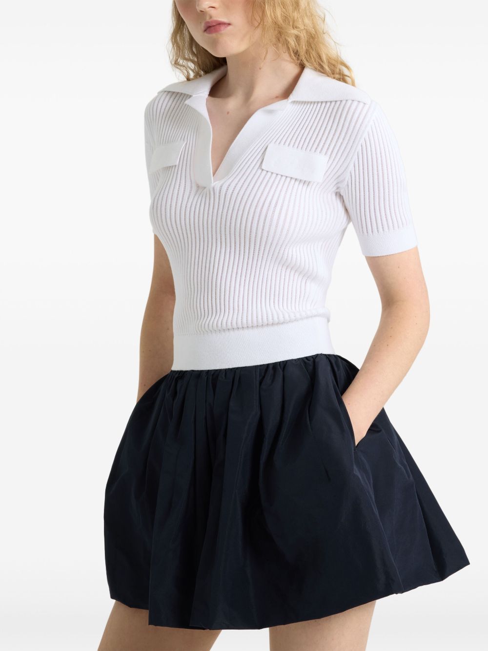 Patou knitted polo top - Wit