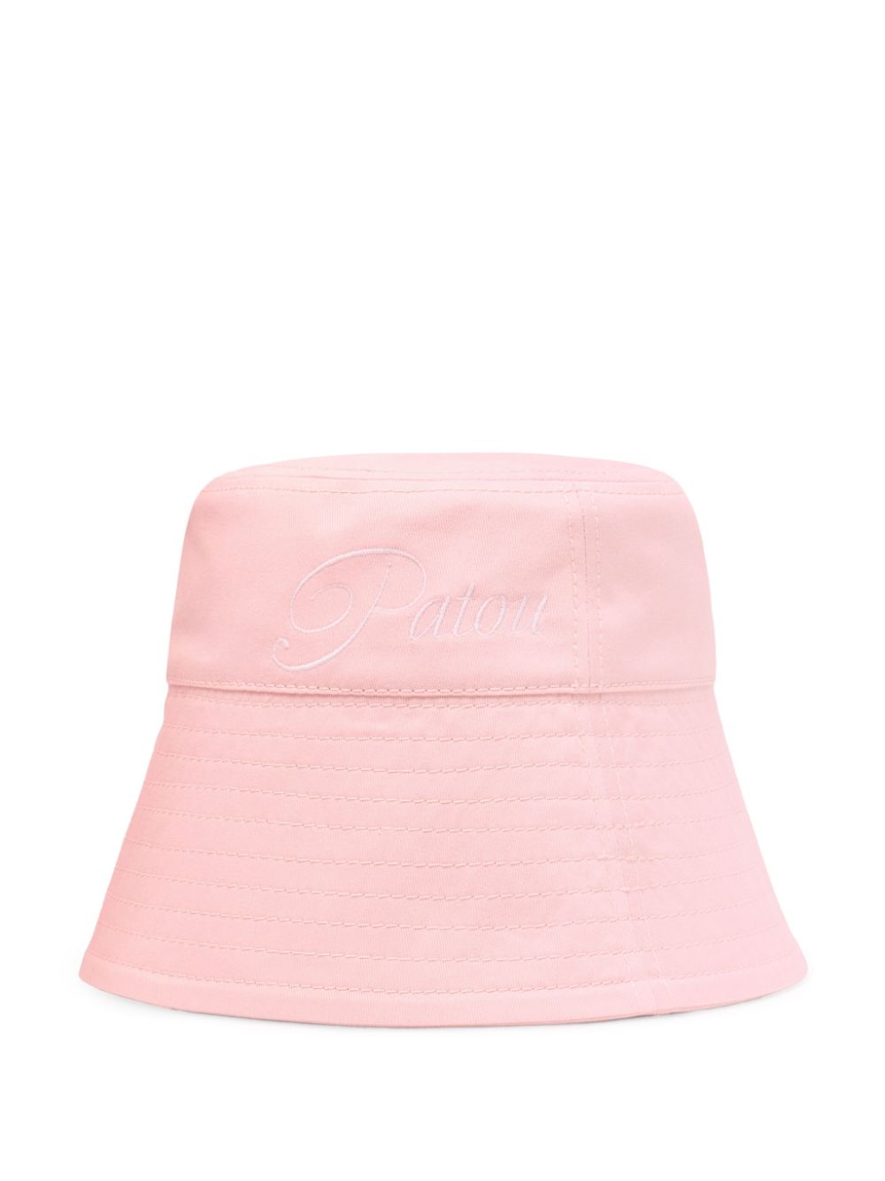 Patou logo-embroidered bucket hat Roze