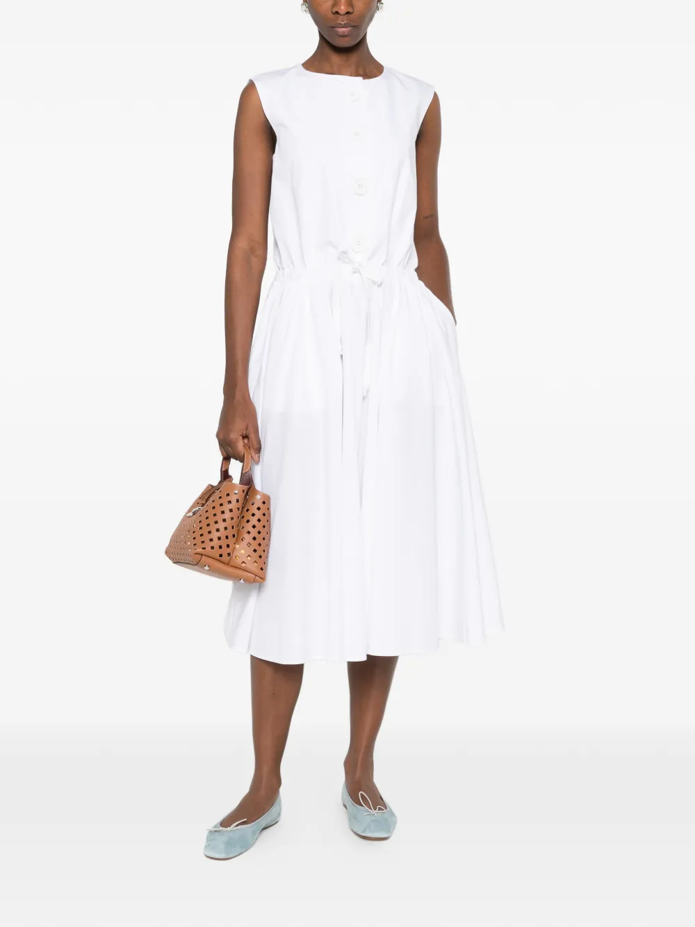 Buttoned Midi Dress