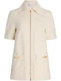 Patou zipped denim mini dress - Neutrals