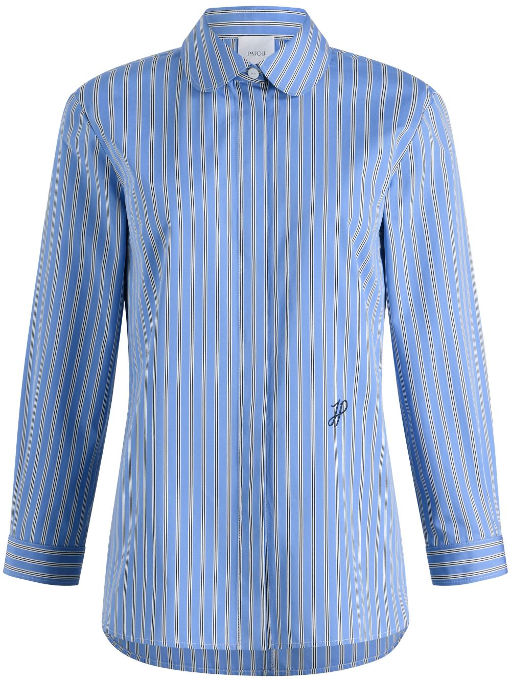 striped poplin shirt