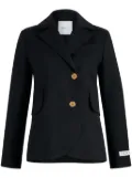 Patou belted twill blazer - Black