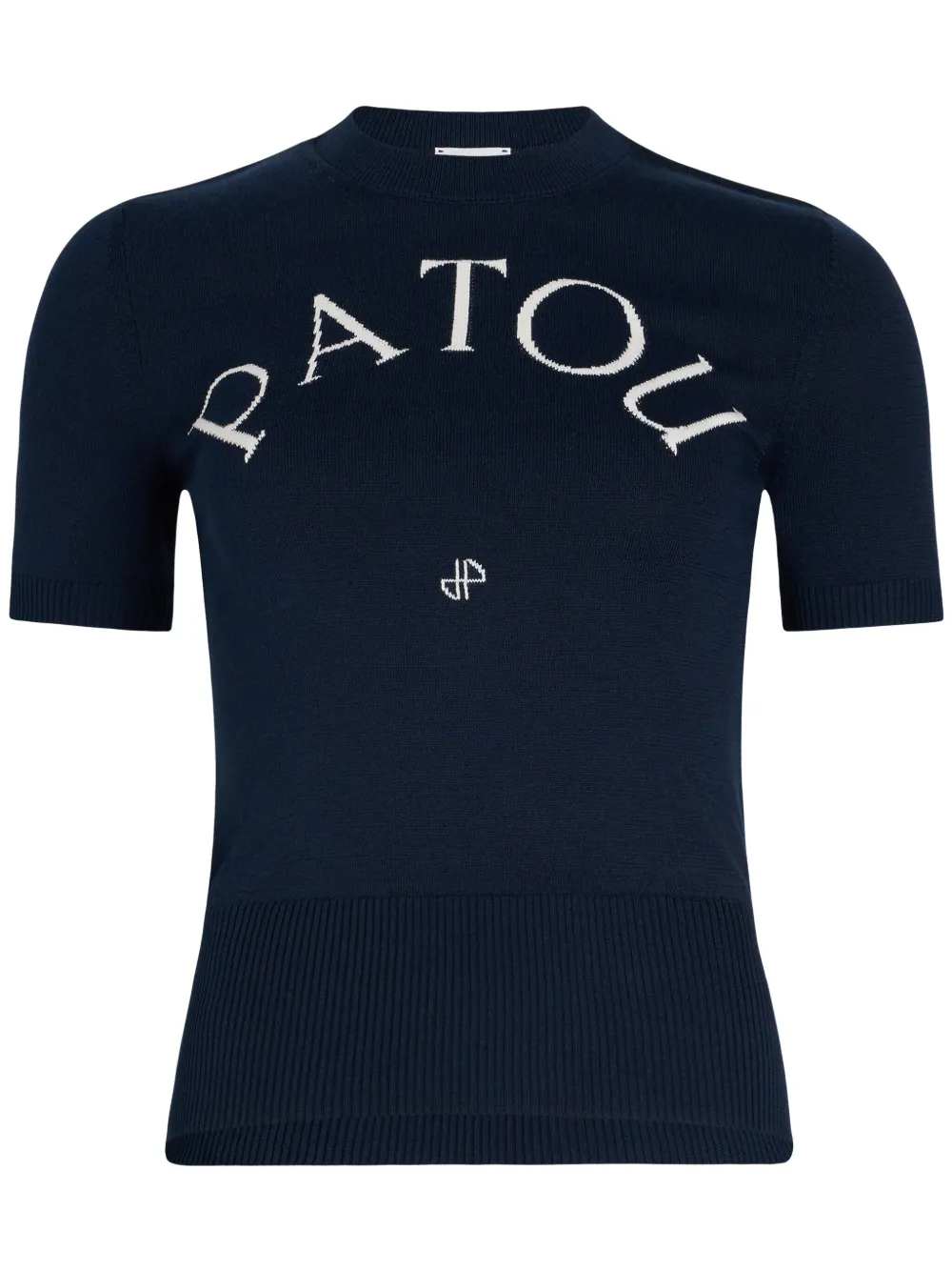 Patou playera tejida con logo en jacquard | negro | Image 1