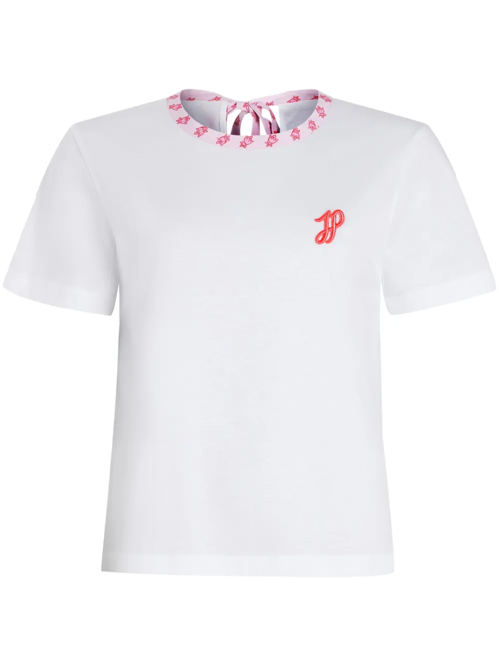 Patou playera de algodón orgánico con cuello en contraste | blanco | Image 1