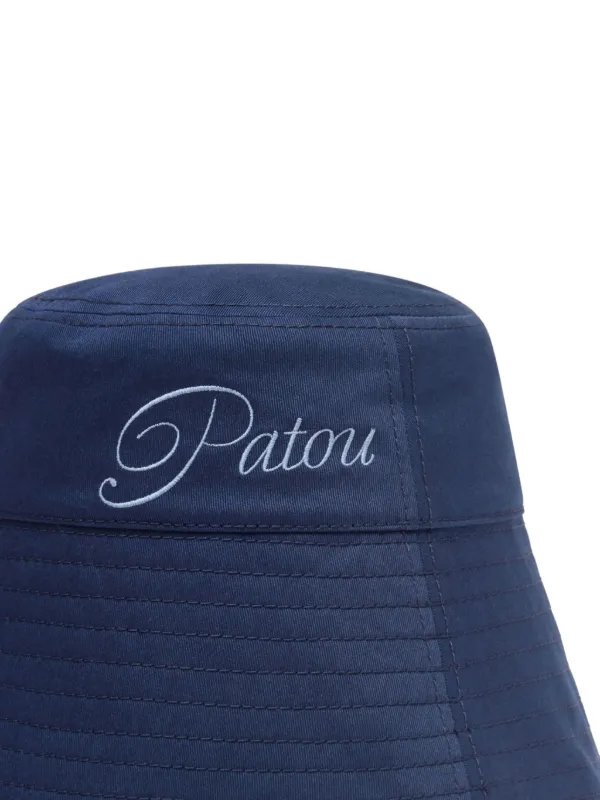 Patou logo-embroidered Bucket Hat | White | FARFETCH GE