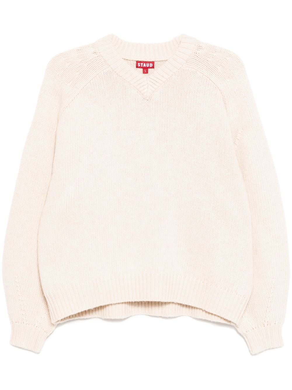 STAUD V-neck jumper - Neutrals