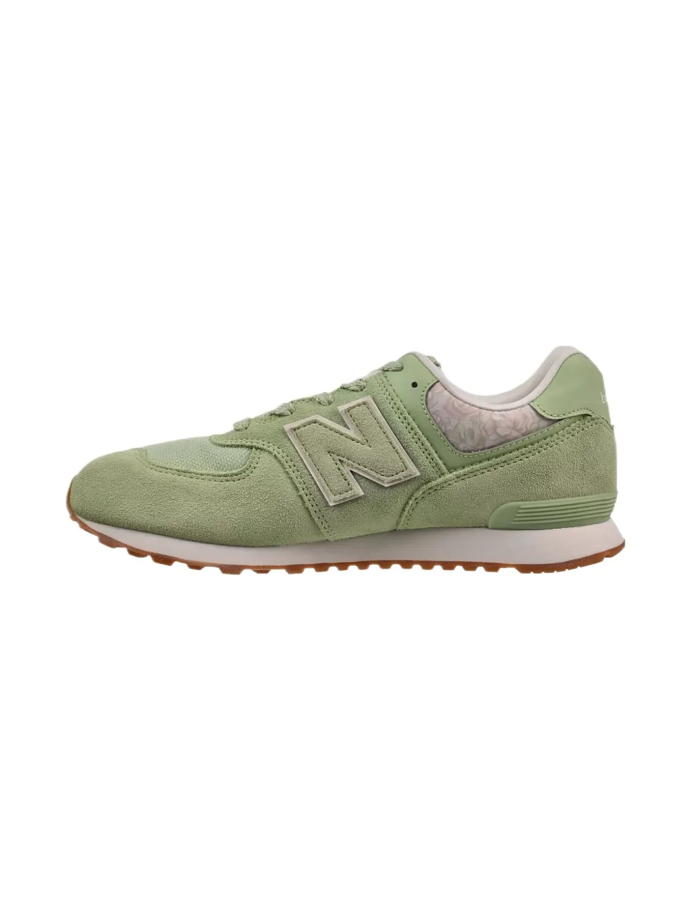 New Balance Kids 574 "Floral Avocado Gum" sneakers Green