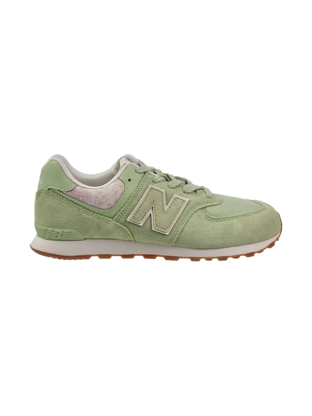 New Balance Kids 574 "Floral Avocado Gum" sneakers Green