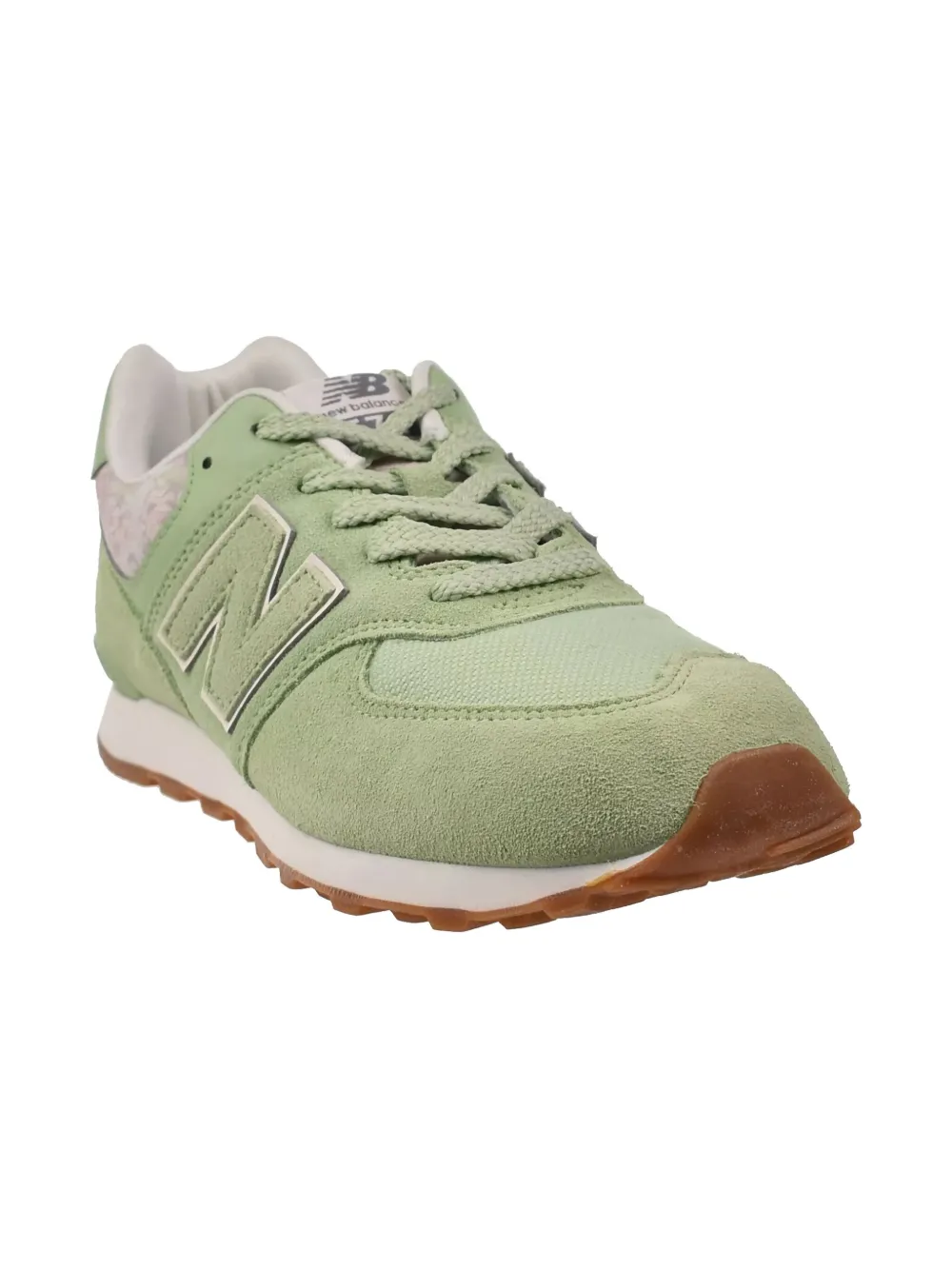 New Balance Kids 574 "Floral Avocado Gum" sneakers Green
